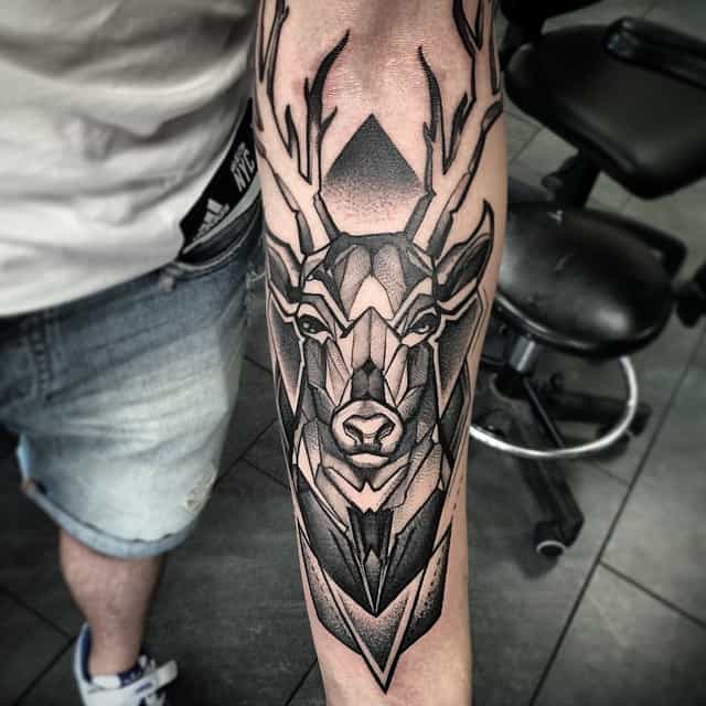 Top 30 Deer Tattoos For Men  Lazy Penguins