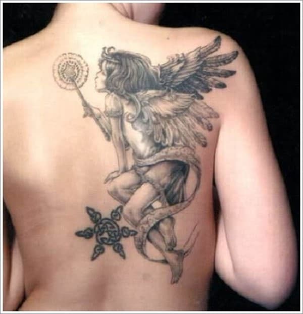 fairy back tattoo