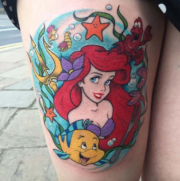 Little Mermaid Tattoo Design