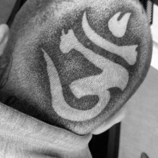 Back Of Head Om Mens Tattoos