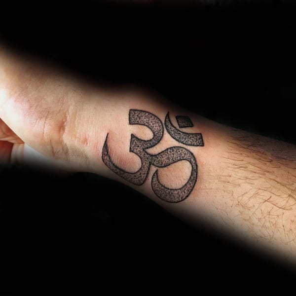 om wrist tattoos for men