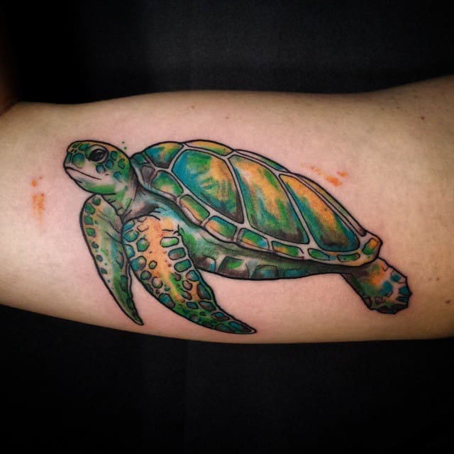 150 Alluring Sea Turtle Tattoo Designs & Meanings (March2021) Great