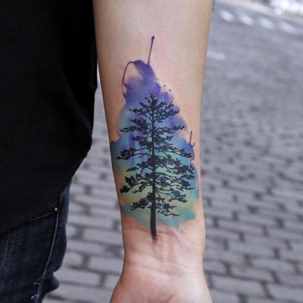 forearm tattoos tree