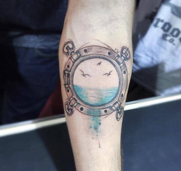 Port Hole Tattoo by Felipe Mello