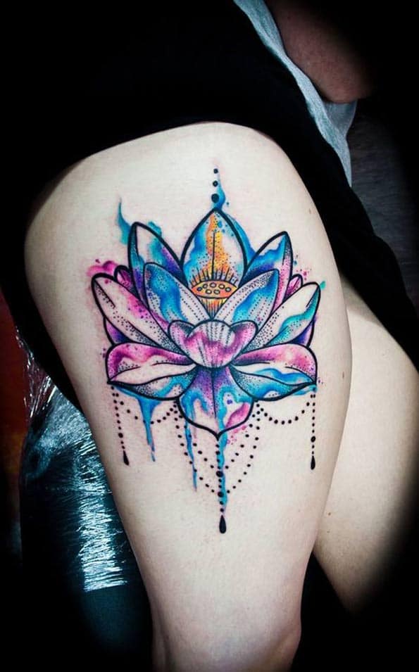 Lotus Flower Tattoo by Jay Van Gerven