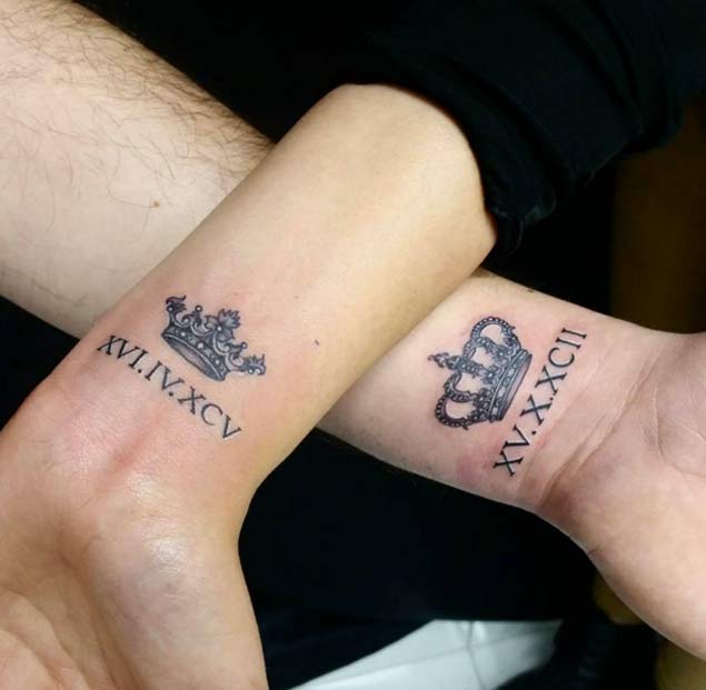 Matching Crown Tattoo by Ali Baba