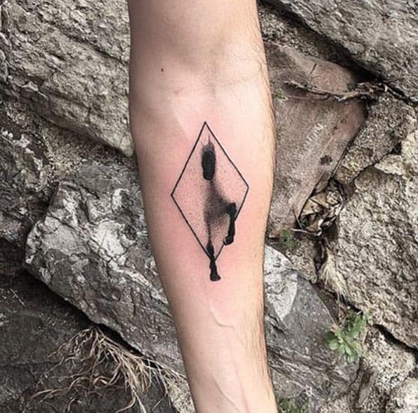 Horse in Portal Tattoo by Resul Odabas