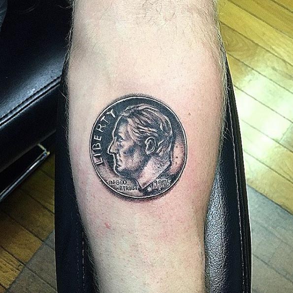 Dime Tattoo by Incredible Ink