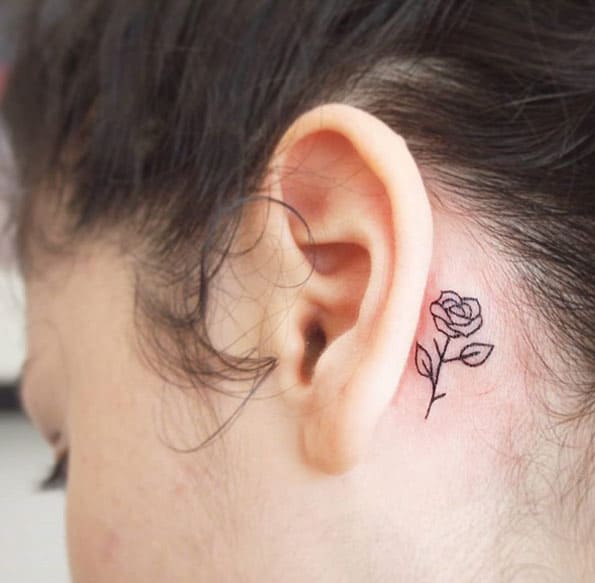 Minimalistic Floral Tattoo by Jessica Channer