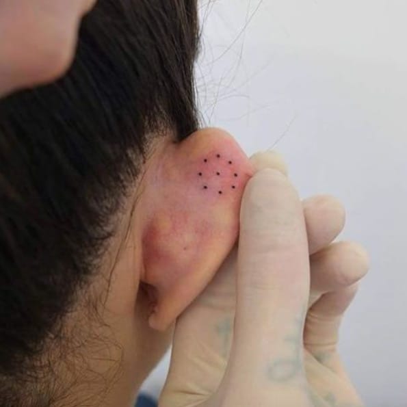 Behind Ear Tattoo by Indy