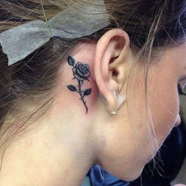 175+ Sensuous Inner and Behind The Ear Tattoos