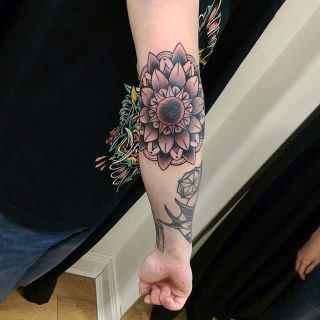 Mandala elbow  Tattoogridnet