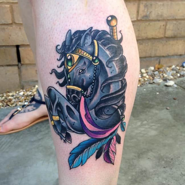 horse design tattoo