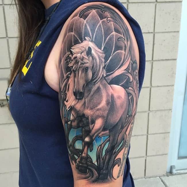 Gustav Dores Death on a Pale horse by Gokce Korkmaz from Puedmag Inkpire  Toronto Canada  rtattoos