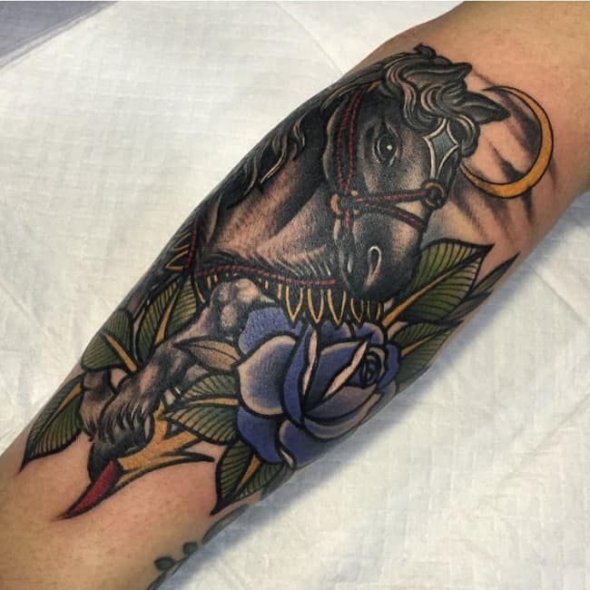 Outstanding Horse & Horseshoe Tattoo For Men Forearm | Horse shoe tattoo,  Horse tattoo, Cowgirl tattoos