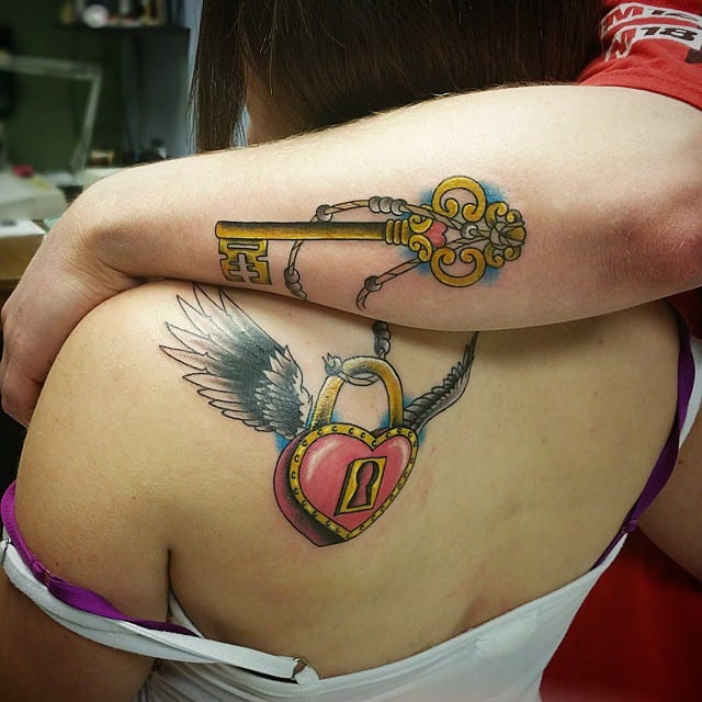 Heart padlock and key tattoo . By @maximaxir . Done in