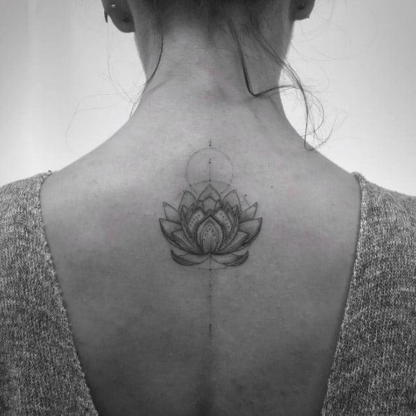Lotus Flower Tattoo by Balazs Bercsenyi