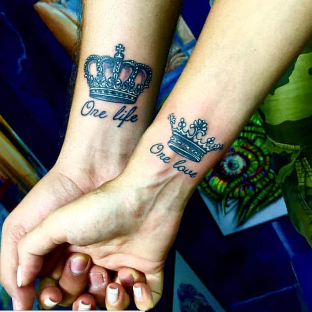 One Life One Love Crown Tattoos by Rony Sassine