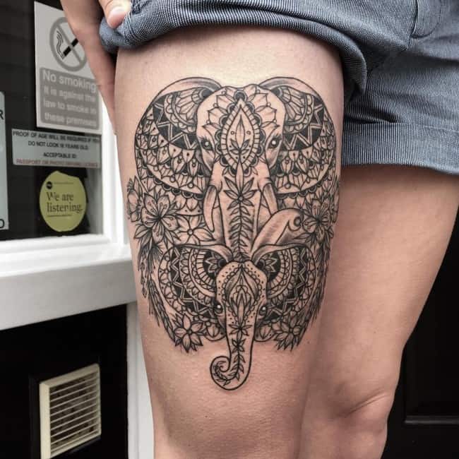 189 Most Attractive Thigh Tattoos For Women