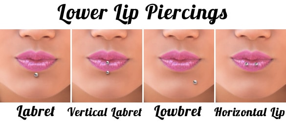 Vertical labret hot sale jewelry options