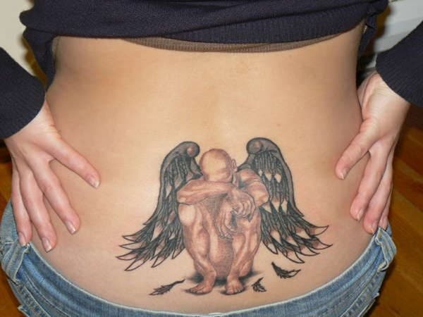 Amazing Sad Angel Tattoos For Women