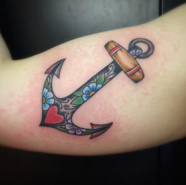 Neo Traditional Anchor Tattoo by Keath Supsic