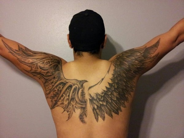 Aggregate more than 79 evil wings tattoo super hot  thtantai2