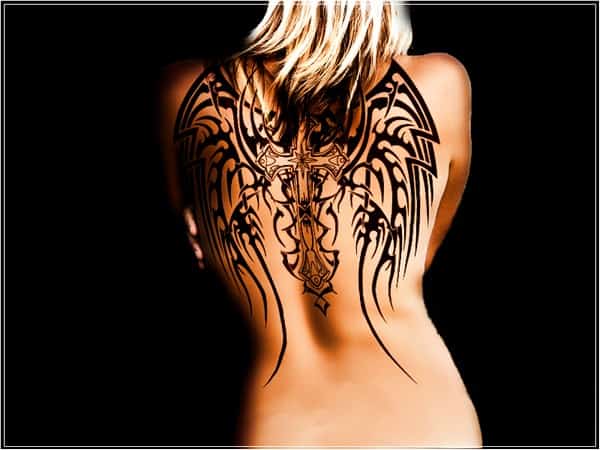 Angel Tattoo On Back