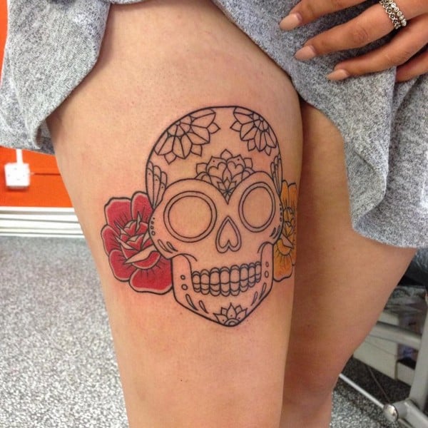 Best Sugar Skull Tattoo