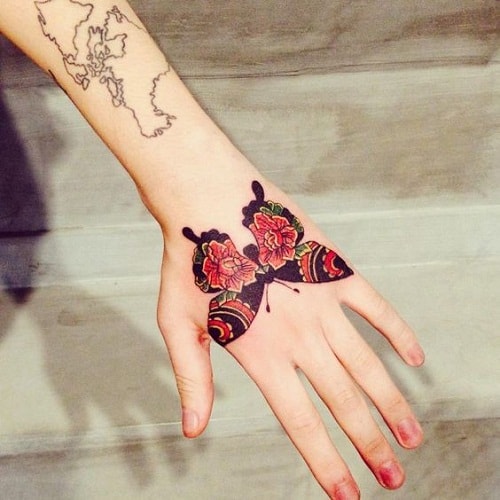 40 Awesome Butterfly Hand Tattoo Meanings and Ideas  neartattoos