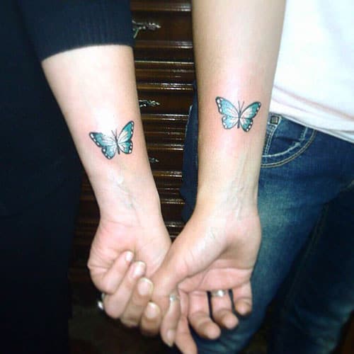 Couple Butterfly Tattoo on Arm