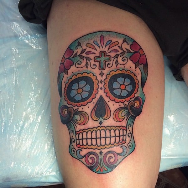 Female Sugar Skull Tattoos