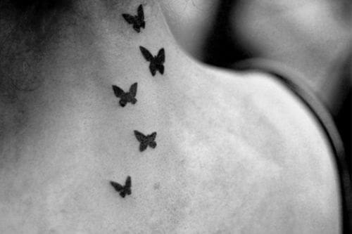 Five Black Butterfly Tattoos