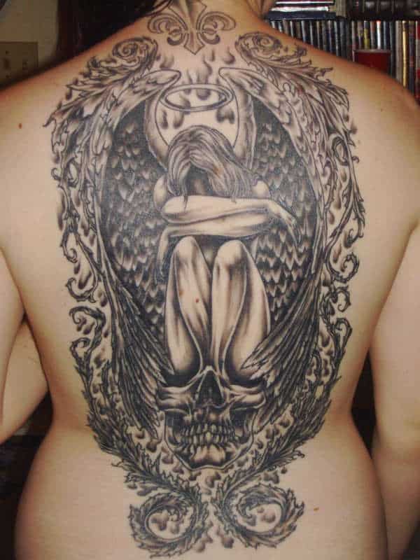 Full Back Angels Tattoos