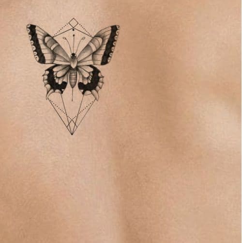 Geometric Butterfly Tattoo