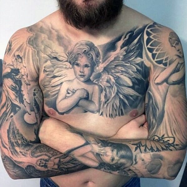 angel on chest