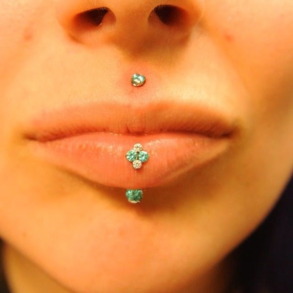 vertical labret diamond