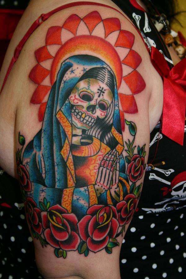 Nice Sugar Skull Tattoo