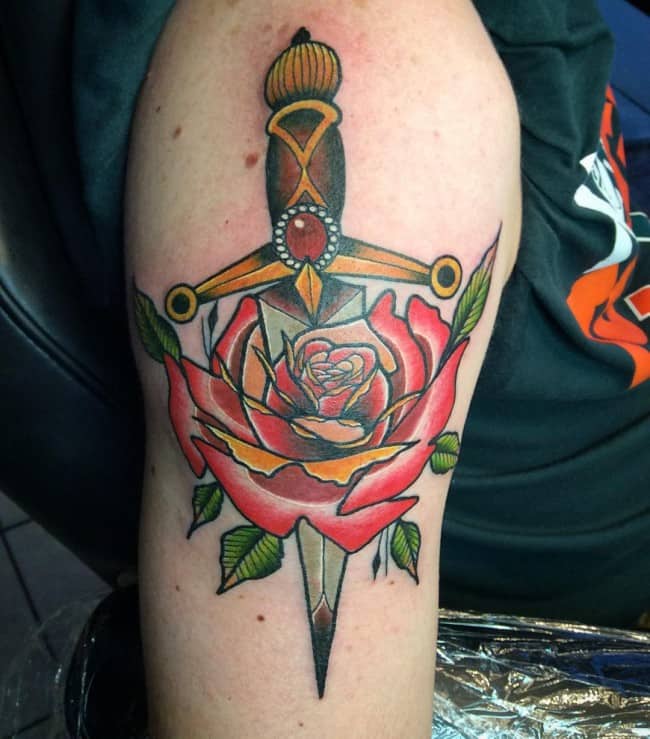 tatuaje de rosa