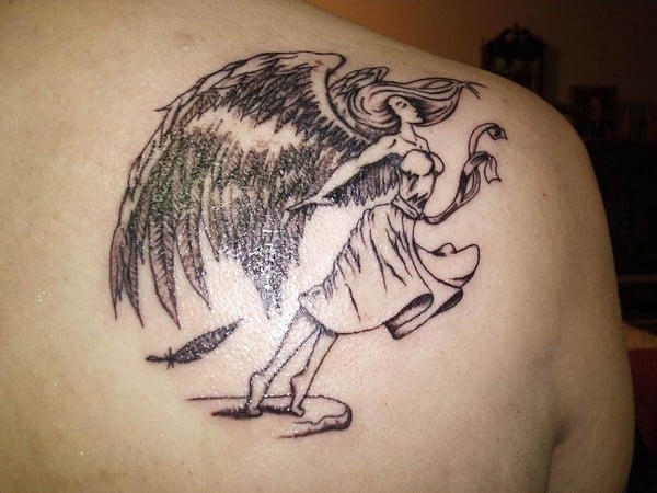 Shoulder Angel Tattoo