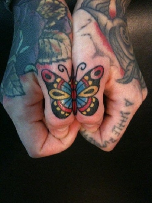 Small Butterfly Best Friend Tattoos