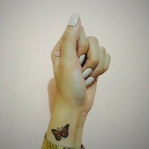 butterfly tattoo on wrist