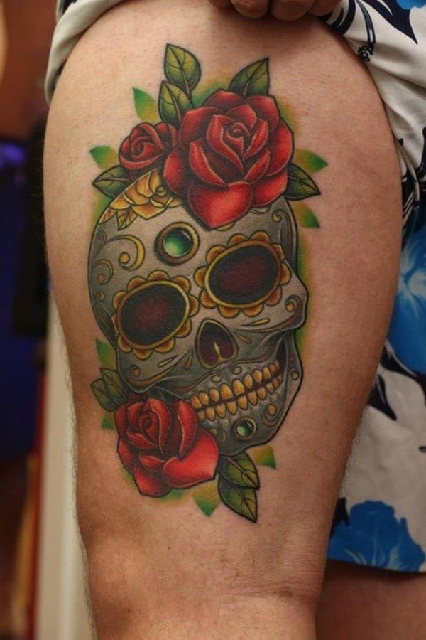 Small Sugar Skull Tattoo Designs