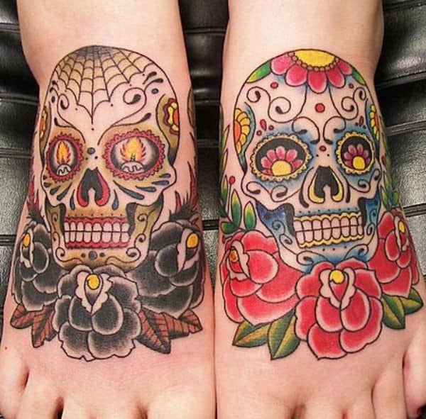 Robert Pawlewski Custom Artist — First sitting on this skull and anchor foot  tattoo...