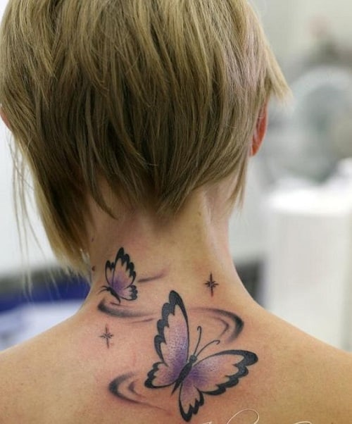Two Pretty Butterfly Tattoos