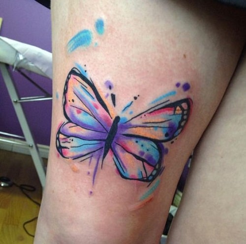 Watercolor Butterfly Tattoo