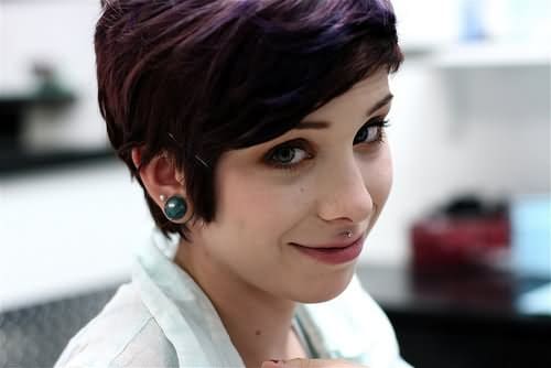 Right Ear Lobe And Medusa Piercing For Girls