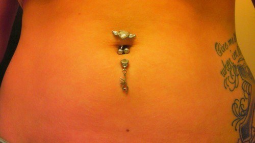 belly ring button