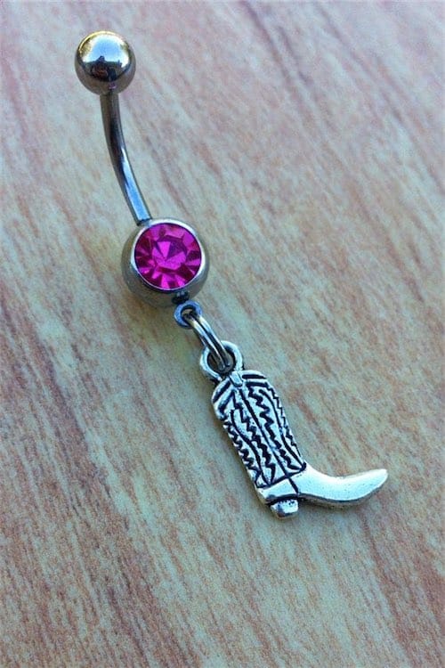 Cowboy Boot Country Belly Ring