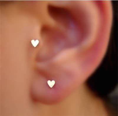 Cute Heart Tragus Piercing